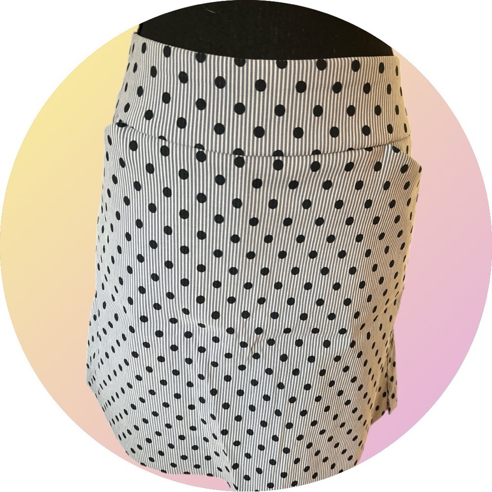 Charter Club Navy and Gray Mini Pencil Skirt